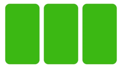 A pattern of  green screens appearing on a white background. 4K Video stock 346126984