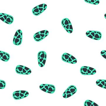 Pattern green spotted nail art design showing fashion trend Stock Illustration
