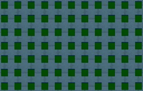 Pattern green square on a dark maroon background dark tile geometric canvas Stock Illustration