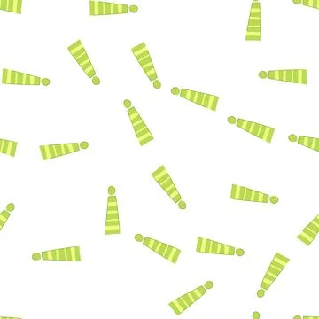Pattern green striped exclamation mark highlighting important attention conce Stock Illustration