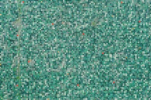 A pattern of green tiles in daylight Stock Photos