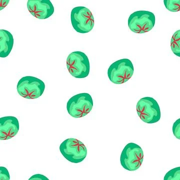 Pattern green tomato vegetable drawing for healthy ingredient Stock Illustration