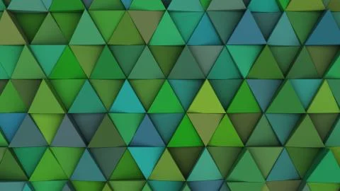 Pattern of green triangle prisms Stock Illustration
