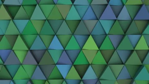 Pattern of green triangle prisms Illustrazione stock