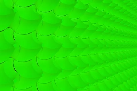 Pattern of green twisted pyramid shapes Stock Illustration