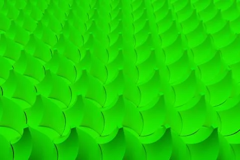 Pattern of green twisted pyramid shapes Stock Illustration