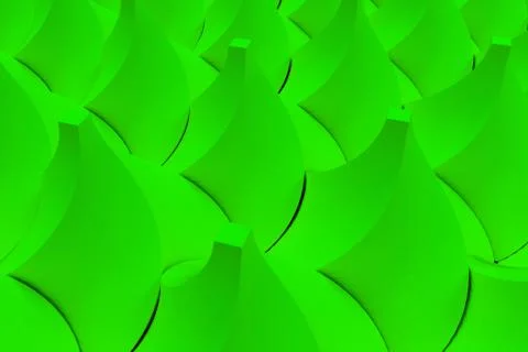 Pattern of green twisted pyramid shapes Stock Illustration