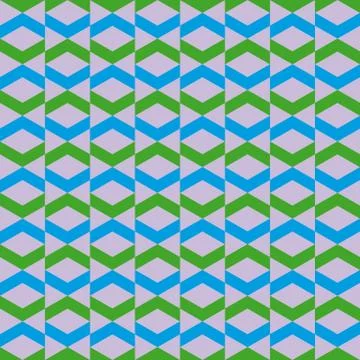 Pattern with green violet and blue geometric shapes Stock Illustration