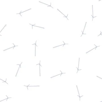 Pattern green wind turbine cartoon vector Illustrazione stock