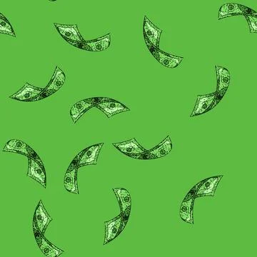 Pattern greenback dollar bill sketch hand drawn Stock Illustration