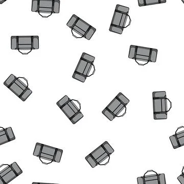Pattern Grey duffel bag vector illustrating sport and travel Stock Illustration
