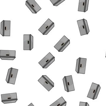 Pattern Grey storage box for organizing household items Illustrazione stock