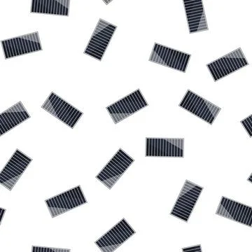 Pattern grid solar panels cartoon vector Stock Illustration