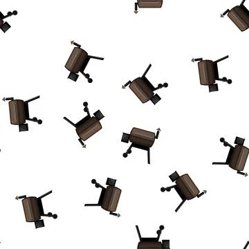 Pattern grilling smoker bbq cartoon vector Illustrazione stock