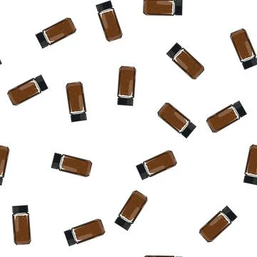 Pattern grind coffee soluble cartoon vector Illustrazione stock