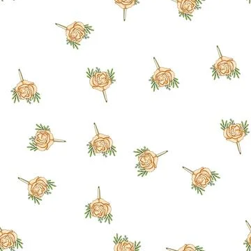 Pattern groom boutonniere cartoon vector イラスト素材