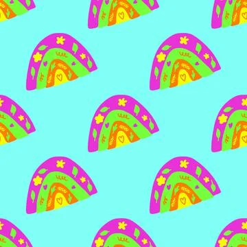 Pattern groovy retro Stock Illustration