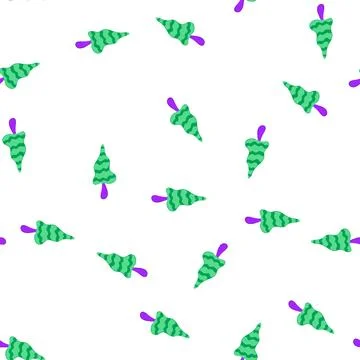 Pattern groovy wavy stylized mushroom with neon colors Stock Illustration