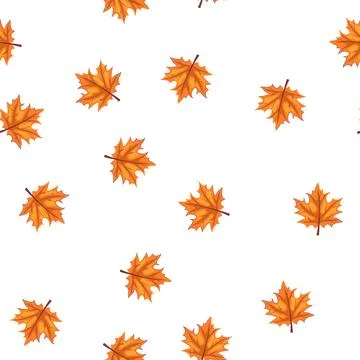 Pattern ground maple leaf cartoon vector Illustrazione stock