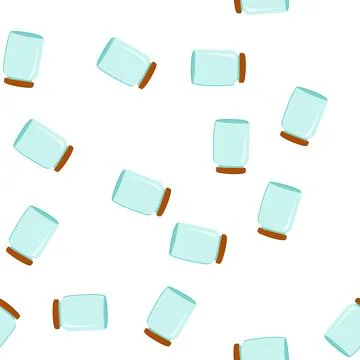 Pattern grounds coffee jar cartoon vector Stock Illustration