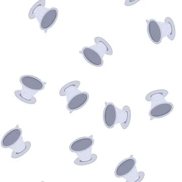 Pattern grounds reusable coffee filter cartoon vector Illustrazione stock