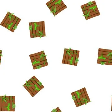 Pattern grow indoor vertical garden cartoon vector Illustrazione stock