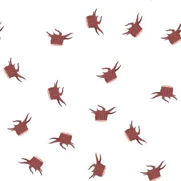 Pattern growth stump cartoon vector Illustrazione stock