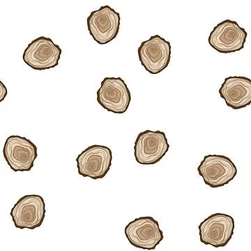 Pattern growth tree rings cartoon vector Stock Illustration