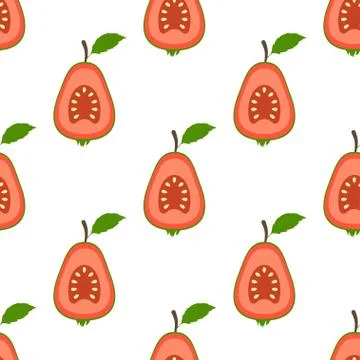 Pattern with guava Stock Illustration