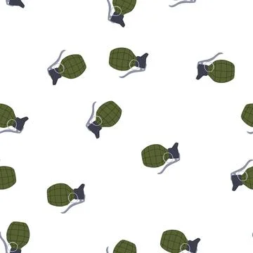 Pattern gun grenade cartoon vector Illustrazione stock