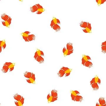 Pattern guppy exotic fish cartoon vector Stock Illustration