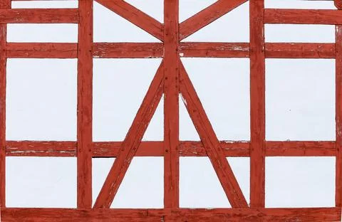 Pattern of half timbered house wall as historic medieval background 스톡 사진