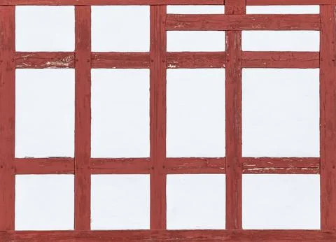Pattern of half timbered house wall as historic medieval background 스톡 사진
