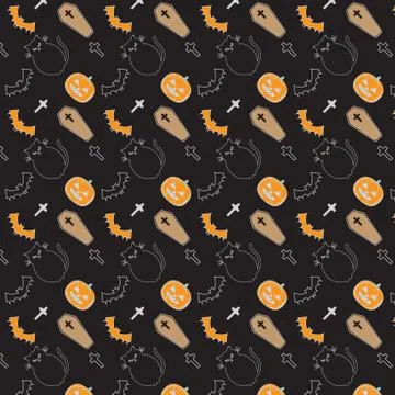 Pattern for Halloween. Illustrazione stock