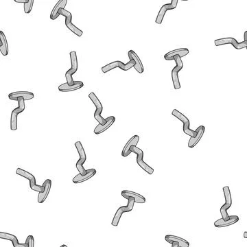 Pattern hammer bent nail cartoon vector Ilustração Stock