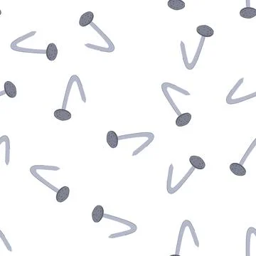 Pattern hammer bent nail cartoon vector Stock Illustration
