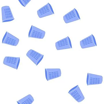 Pattern hamper laundry basket plastic cartoon vector Stock Illustration