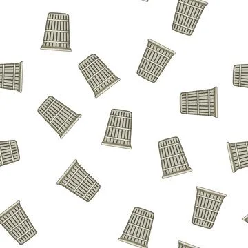 Pattern hamper laundry basket plastic cartoon vector 스톡 일러스트