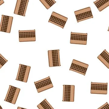 Pattern hamper wicker laundry basket cartoon vector Stock Illustration