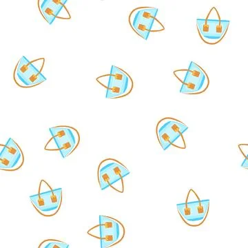 Pattern hand beach bag cartoon vector 库存插图