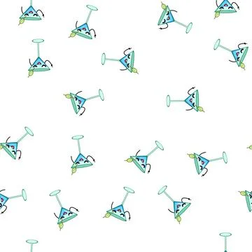 Pattern hand cocktail character cartoon vector Stock Illustration