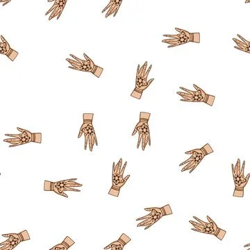 Pattern Hand decorated with traditional cultural henna mehndi design Stock Illustration