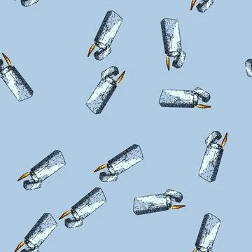 Pattern Hand drawing burning pocket lighter illustration Stock Illustration