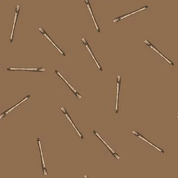 Pattern Hand drawing kitchen wooden spatula cooking utensil Stock Illustration
