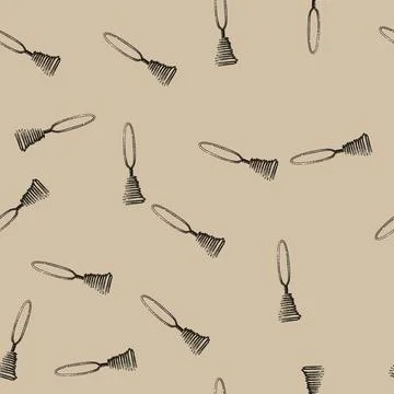 Pattern Hand drawing whisk kitchen utensil preparing food Stock Illustration