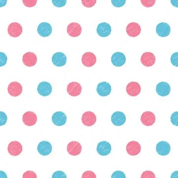 Pattern with Hand Drawn Circles Stock Illustration