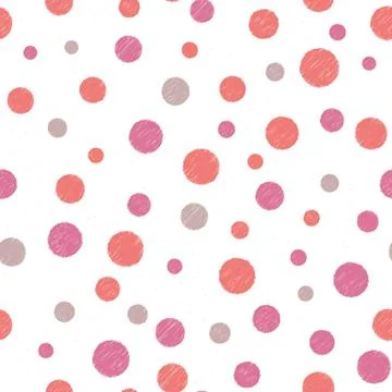 Pattern with Hand Drawn Circles Stock Illustration