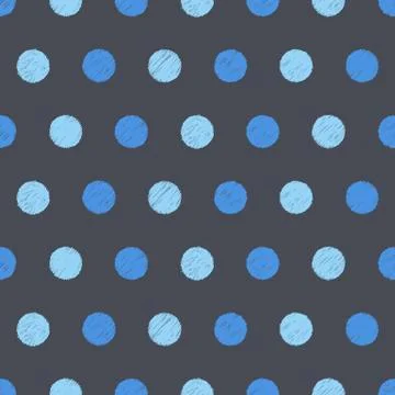 Pattern with Hand Drawn Circles Stock Illustration