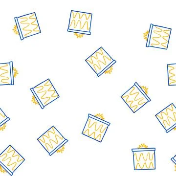 Pattern hand drawn gift box representing a holiday present Stock Illustration