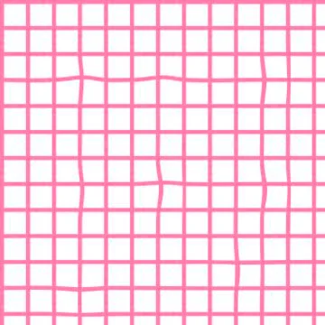 Pattern with hand-drawn lines cell pink creative art, modern design concept Stock Illustration